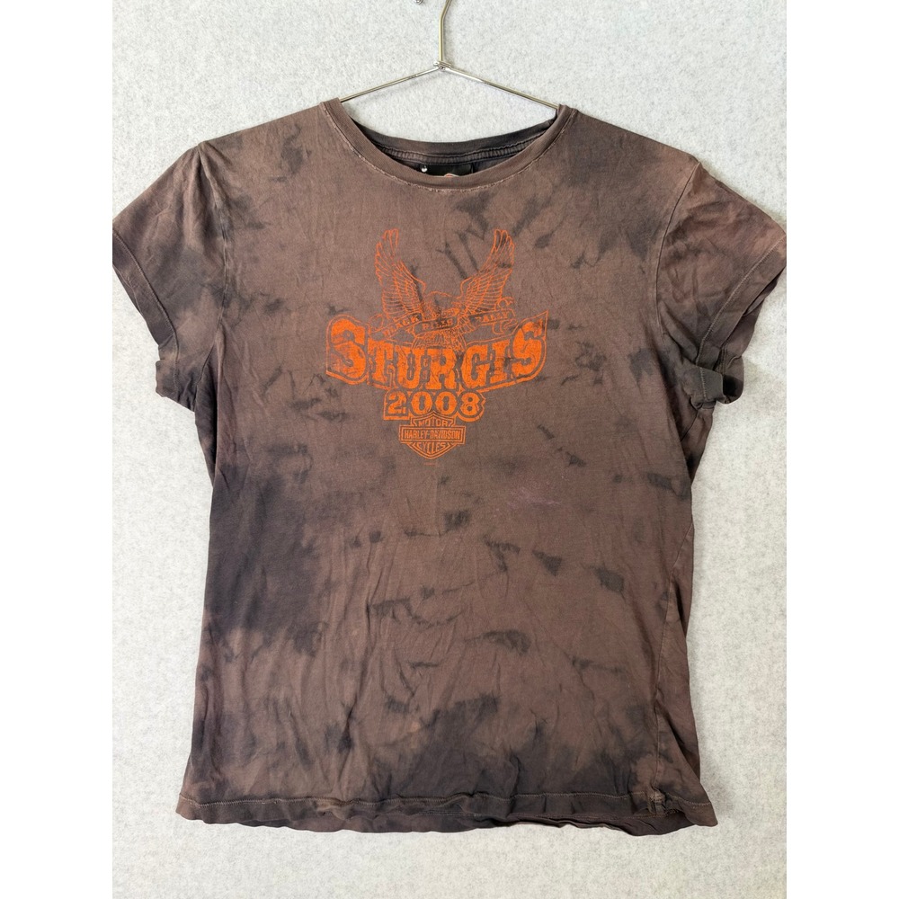 Harley-Davidson Sturgis 2008 Black Hills Rally Tie Dye Graphic T-Shirt Medium